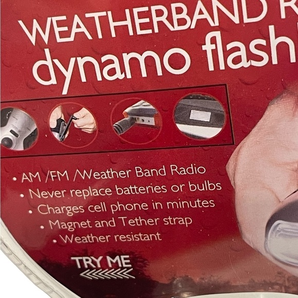 Viatek WeatherBand Radio Dynamo Flashlight AM FM Band Radio Cell Phone Charger - Picture 2 of 5